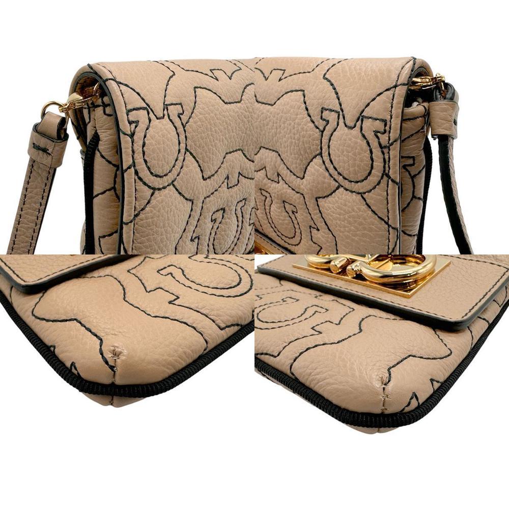 Salvatore Ferragamo Gancini Crossbody Bag Phone Holder Beige - Picture 3 of 5